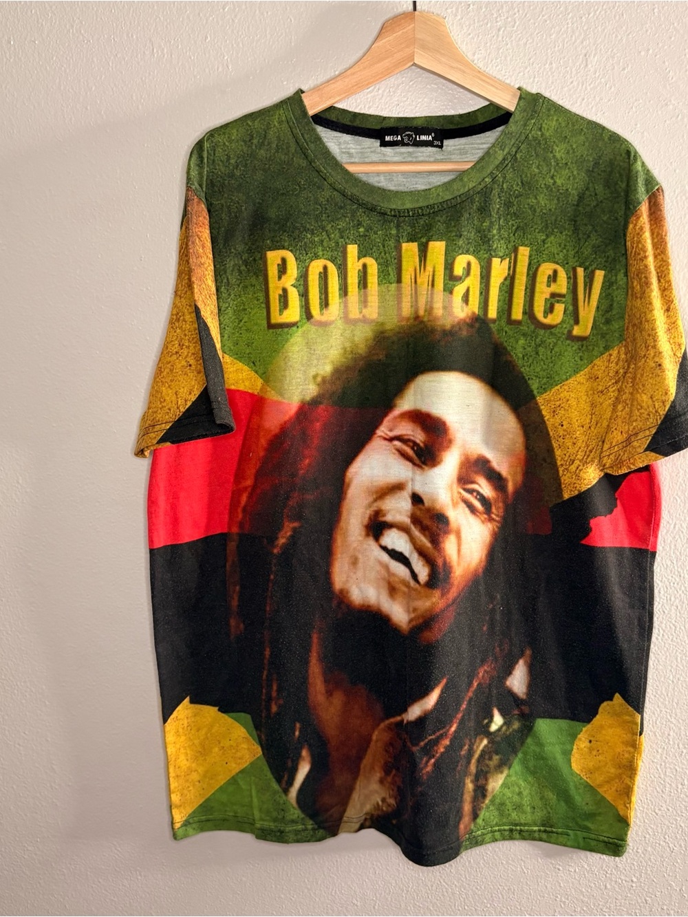 Bob Marley Graphic T-Shirt in Green/Red/Black